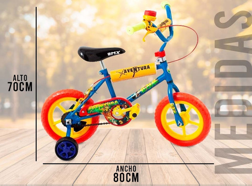 Imagen 2 de 10 de Bicicleta Forest Rodado 12 Nene Nena Ruedas Goma Accesorios