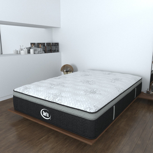 Colchón Queen Size Serta Memory Foam Descanso Premium Luxe Color Negro