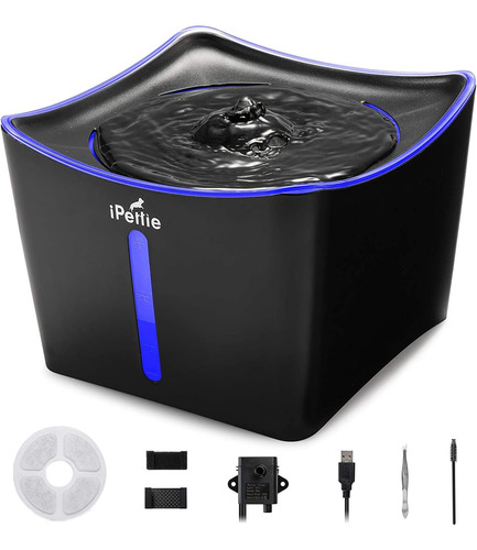 Fuente De Agua Automática 3l Para Mascotas Con Luz Led