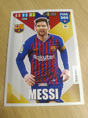 Carta Lionel Messi Adrenalyn Fifa 365 2020 Base