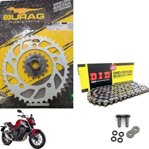 Kit Relaçâo Cb 500x Corrente Com Retentor 2015