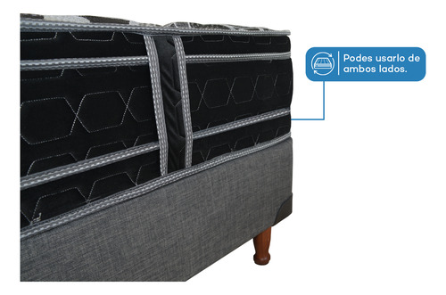 Colchón Viggo Esmeralda 100x200 Cm 130 Kg Alta Densidad Negro