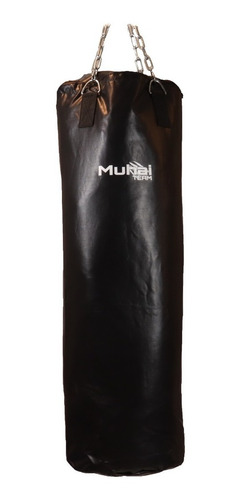 Costal De Boxeo Mma Vacio Muhai Team 110*35 Con Cadenas Color Negro