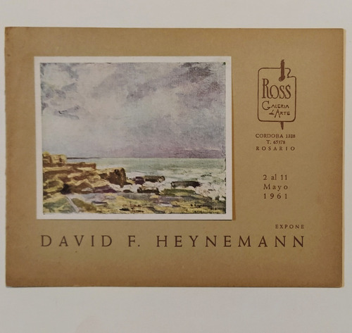 Catálogo Arte David Heynemann Ross Galería De Arte 1961