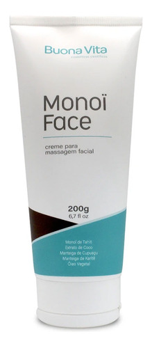 Creme Para Massagem Facial Hidratante Monoi Face Buona Vita