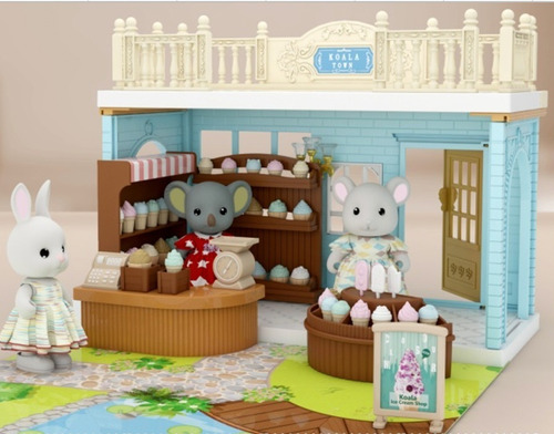 Familia Koala Tienda De Helados Tipo Sylvanian Families S/f