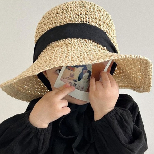 Sombreros De Playa Con Gorra Tejida De Paja (bg) Para Bebés
