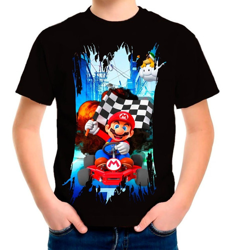 Polera Super Mario Familiar 100%algodón Pelicula Gamer C-644