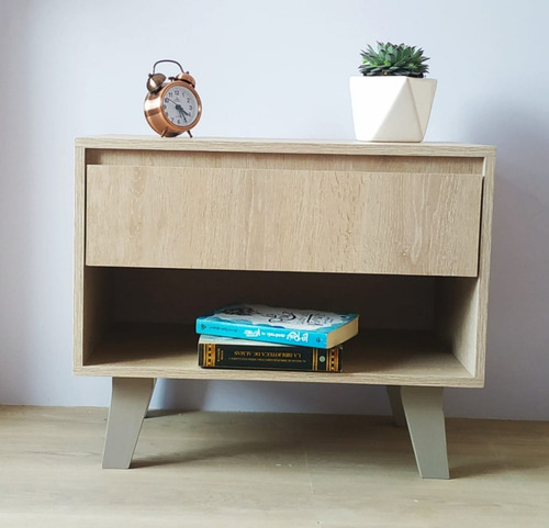Buro De Madera C/cajón Diseño Moderno Vintagemesanoche Roble