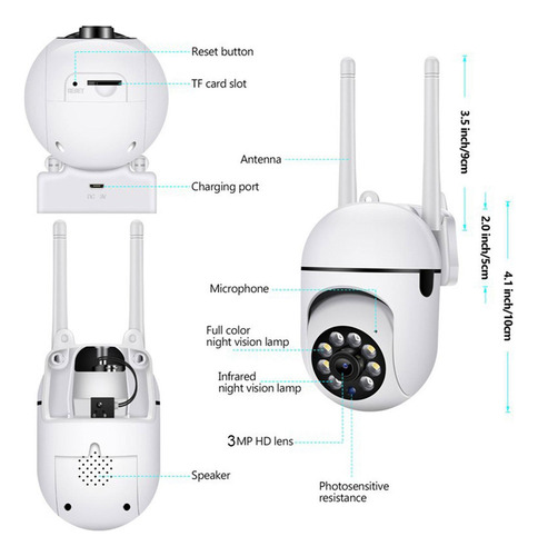 Yy Cámara De Seguridad Wifi Hd 2548x1536p Cámara Exterior
