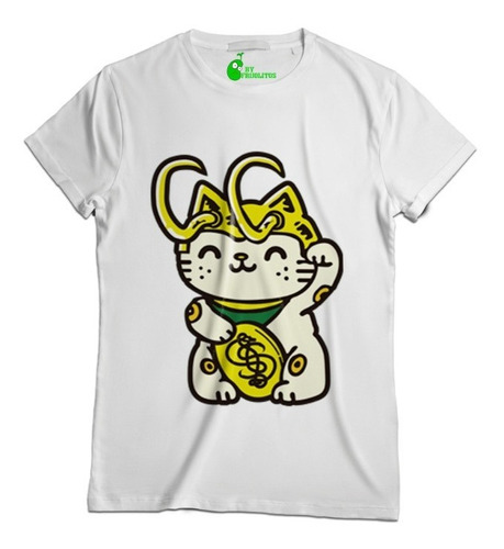 Playera Gato Loki De La Suerte