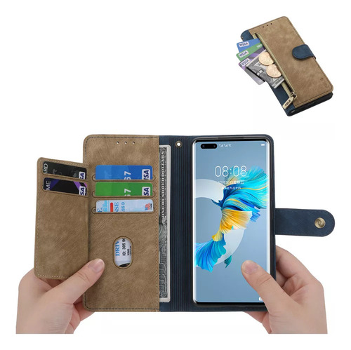 Fa Funda De Piel Tipo Cartera Ab Con Cremallera Para Redmi