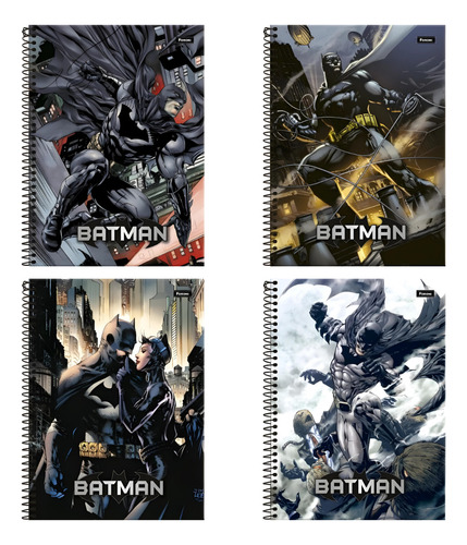 Caderno Escolar Universitario 10 Materias Batman Premium