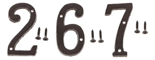 Número De Puerta De Casa De Hierro Forjado 3pcs Número De