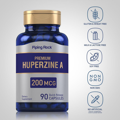 Suplemento Piping Rock Huperzine A 200mcg 90 Cápsulas