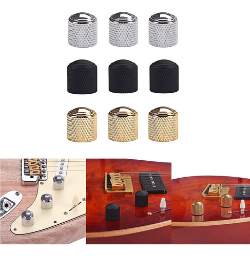 Imagen 6 de 6 de 3 Pcs Perilla De Guitarra Eléctrica Potenciómetro Perilla