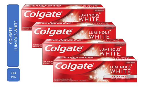 Pasta Colgate Luminous White 22ml Caja Con 144 Piezas