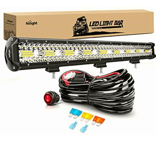 Nilight Led Light Bar 26inch 540w Triple Row 50000lm Flood