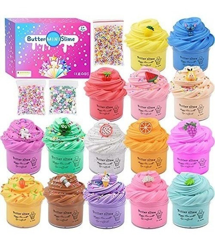 Paquete De 15 Slimes Diseño Cupcakes De Colores Para Niños