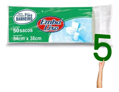Kit Saco Lixo Anti Odor Resistente Embalixo Pia 5 Pacotes