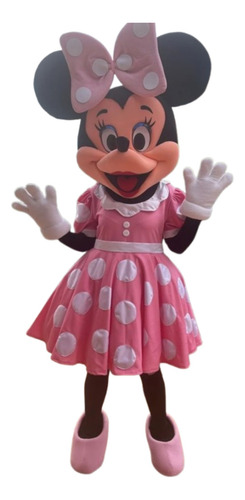 Disfraz Minnie X24hs Noesventa Almagro Disfrazcabezon Rosa Pálido L