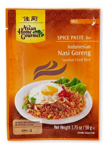 Asian Home Gourmet Pasta De Especias Suaves Para Arroz Frito