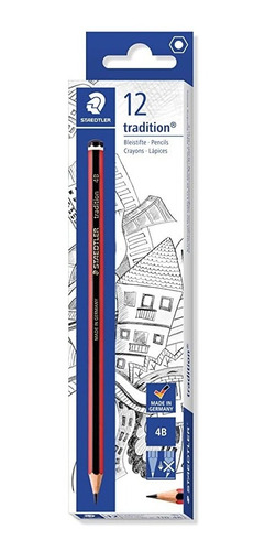 Caja X 12 Lapices Grafitos Staedtler Tradition Graduacion 4b