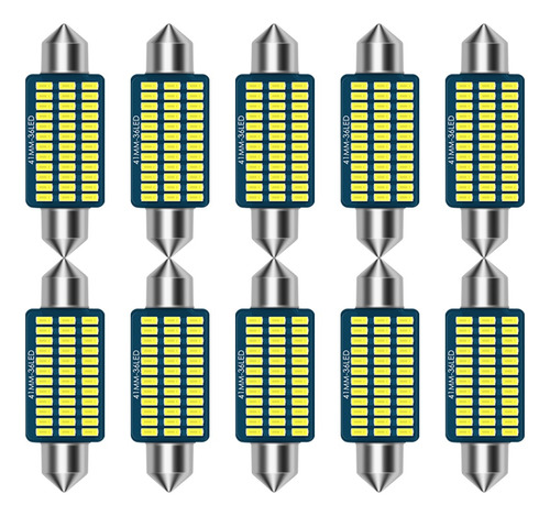 10pzs Foco C5w Led 31/36/39/42mm Festoon Luz Interior Canbus