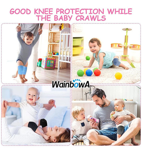 Imagen 4 de 6 de Wainbowa Rodilleras Antideslizantes Para Gatear Para Bebé...