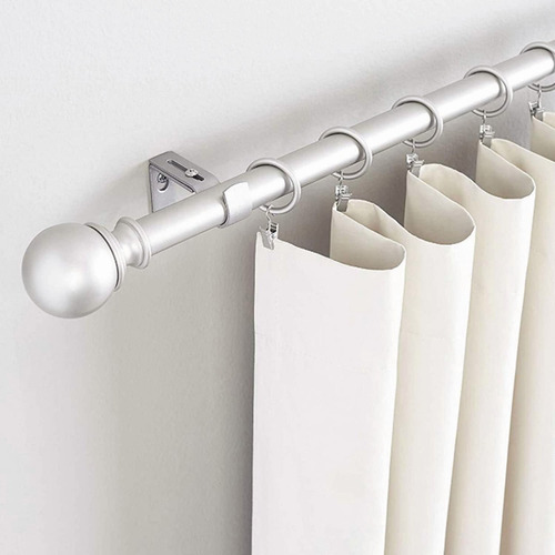 Soporte Ajustable Para Cortinero, Pared Gancho 6pcs Color Plateado