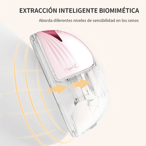 2pcs Extractor De Leche Manos Libres Recargable Con 4 Modos