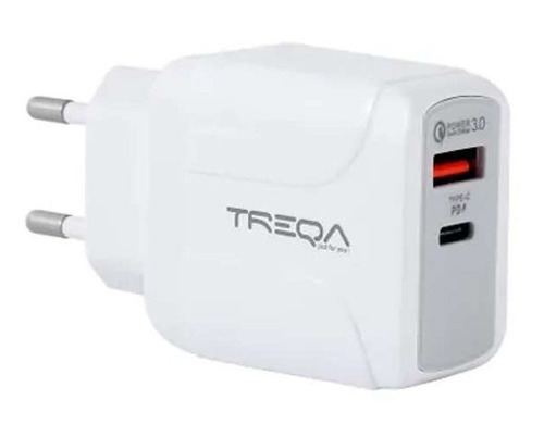 Cargador Para Celular 2 Puertos Salidas Usb Y Tipo-c Treqa