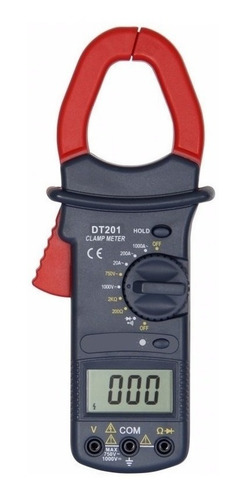 Imagen 1 de 9 de Pinza Amperometrica Digital Tester Dt201 Data Hold Y Luz Lcd