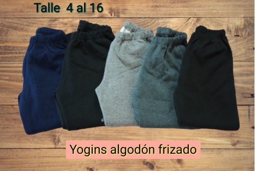 Yogins Pantalones Algodón Frizado Talle 4 Al 16 