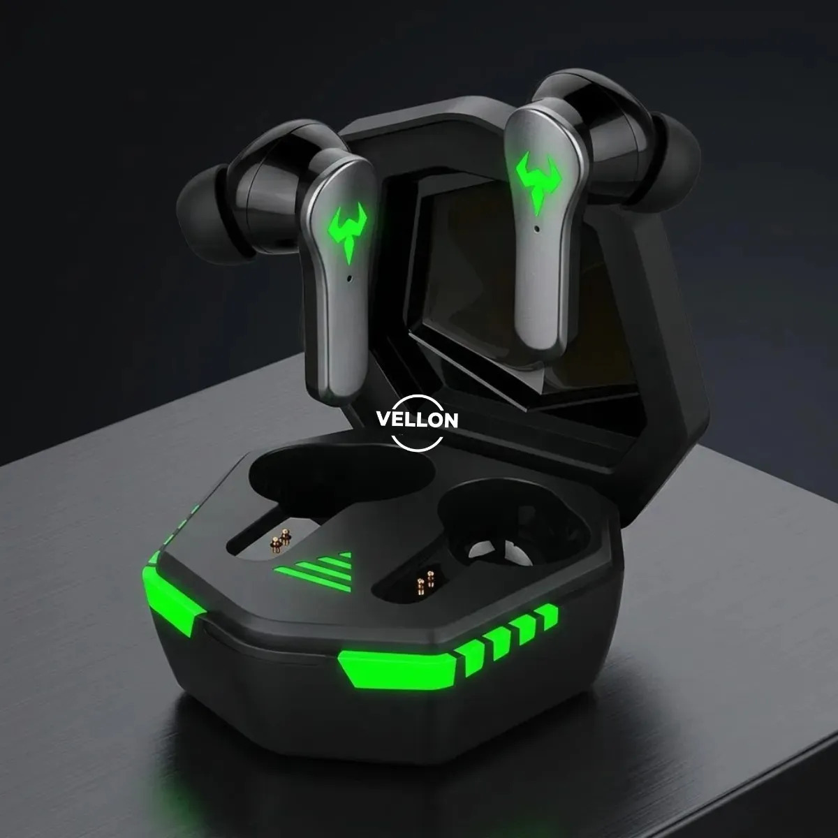Fone de Ouvido Gamer In-ear Vellon TWS Bluetooth 5.0, com Microfone e Estojo de Carregamento