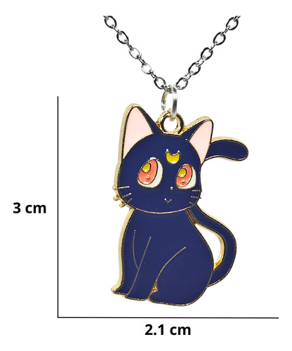 Collar De Artemis Y Luna (sailor Moon) Con Imán Sin Imán