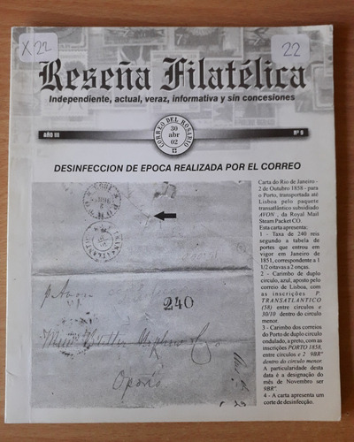 Reseña Filatélica Correo Del Rosario 2002 Argentina Sellos