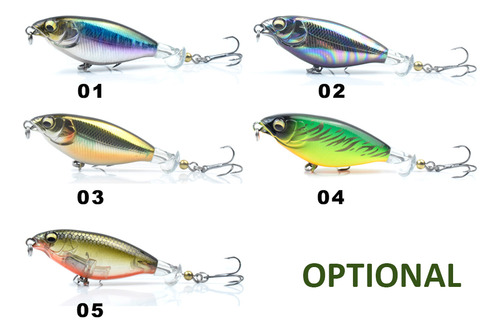 Señuelo De Pesca Giratorio Suave De Topwater Con Anzuelo Tri