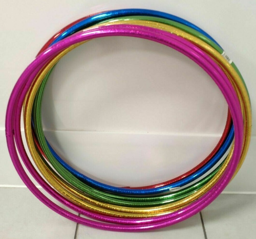 Ula Ula O Hula Hoop Encintado Grande Paquete Con 8 Aros Multicolor