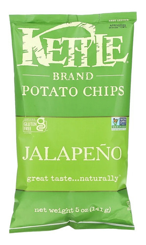 Kettle Foods, Papas Fritas, Jalapeño, 141 G (5 Oz)