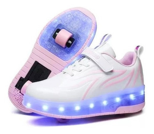 Zapatillas Voladoras De Dos Ruedas, Patines + Led Recargable