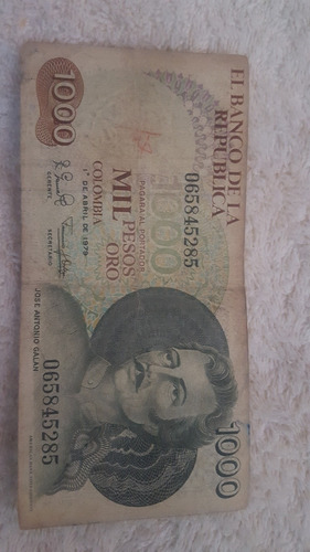 Billete Colección 1000 Pesos Oro