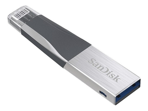 Pendrive SanDisk iXpand Mini 128GB preto/prateado