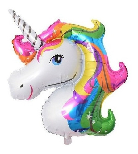 Globos Metalizados  Unicornio 12pLG Combo X 4 Unidades