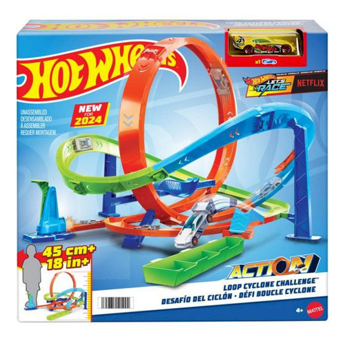 Pista Hot Wheels Action Desafio Del Ciclon Htk16 Mattel
