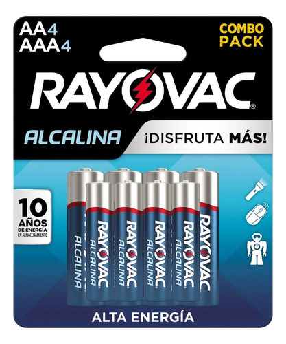 Pilas Alcalinas 4xaa Y 4xaaa Rayovac