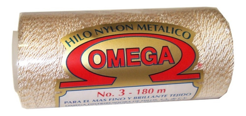 Hilo Omega Nylon Metálico #3, Colores A Elegir (3 Tubos)