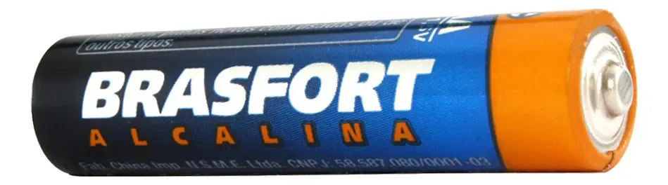 Pilha Alcalina Palito Aaa 1,5v - Brasfort