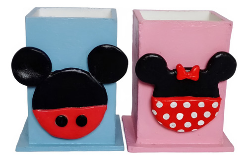 Souvenirs Lapiceros Porcelana Fría - Mickey Y Minnie X10