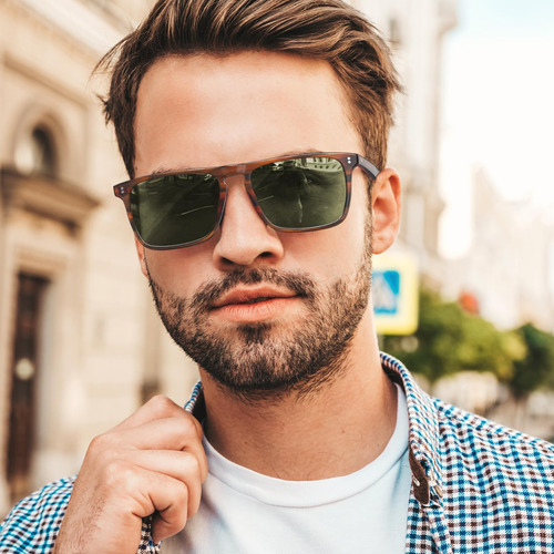 Óculos De Sol Polarizados Retrô Carfia Para Homens Com Prote